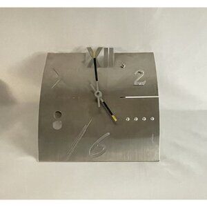 Elika Laborious Clock Constantin Boym 1989 Postmodern Stainless Steel Wall Decor